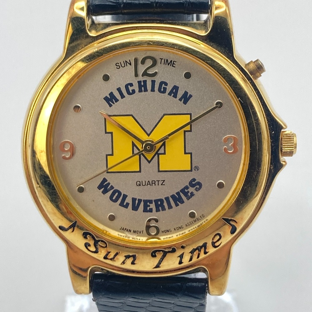 University Of Michigan Wolverines Men's Watch 34mm Sun Time No Music New Battery View 2